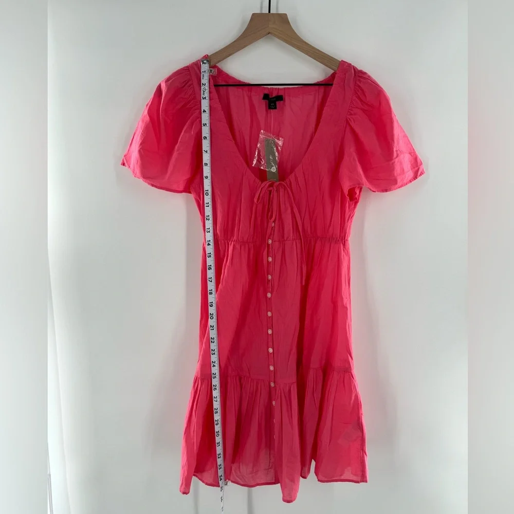 New!‎ J. Crew Cotton Voile Button Down Tiered Beach Dress Size XS